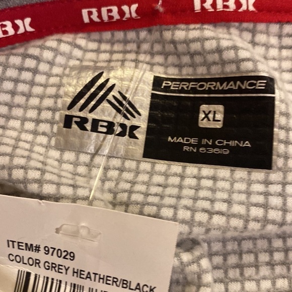 RBX Active Mens Brushed Thin Fleece Mock Neck Jacket - Picture 4 of 5